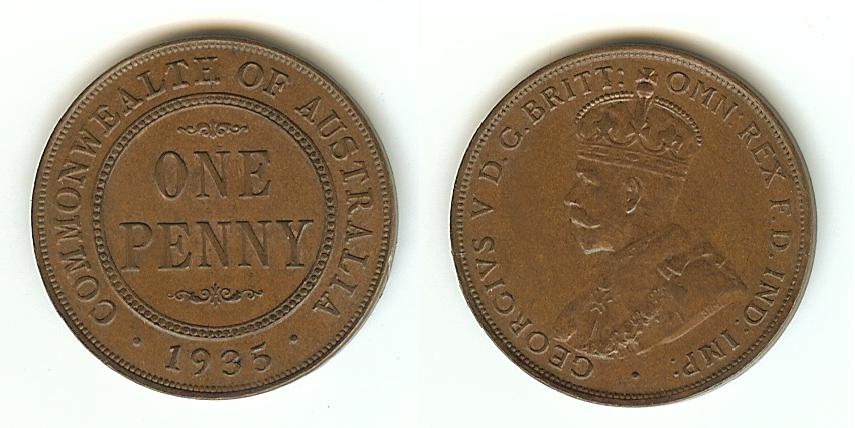 Australian Penny 1935 Choice Unc.